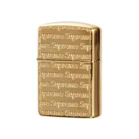 Supreme Repeat Engraved Zippo Gold
