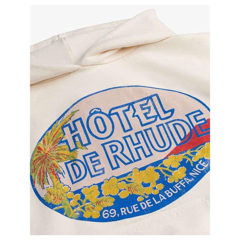 Rhude Hotel Hoodie Vintage White