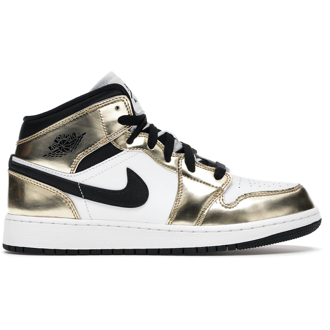 Jordan 1 Mid Metallic Gold Black White (GS)