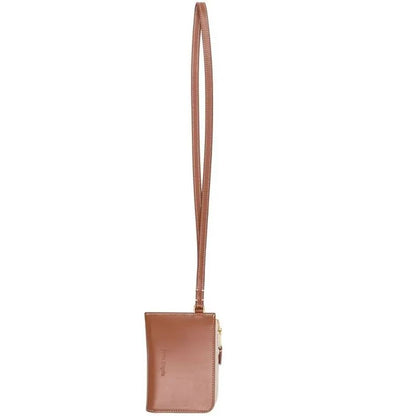 Palm Angels Colour-Block Leather Pouch Brown