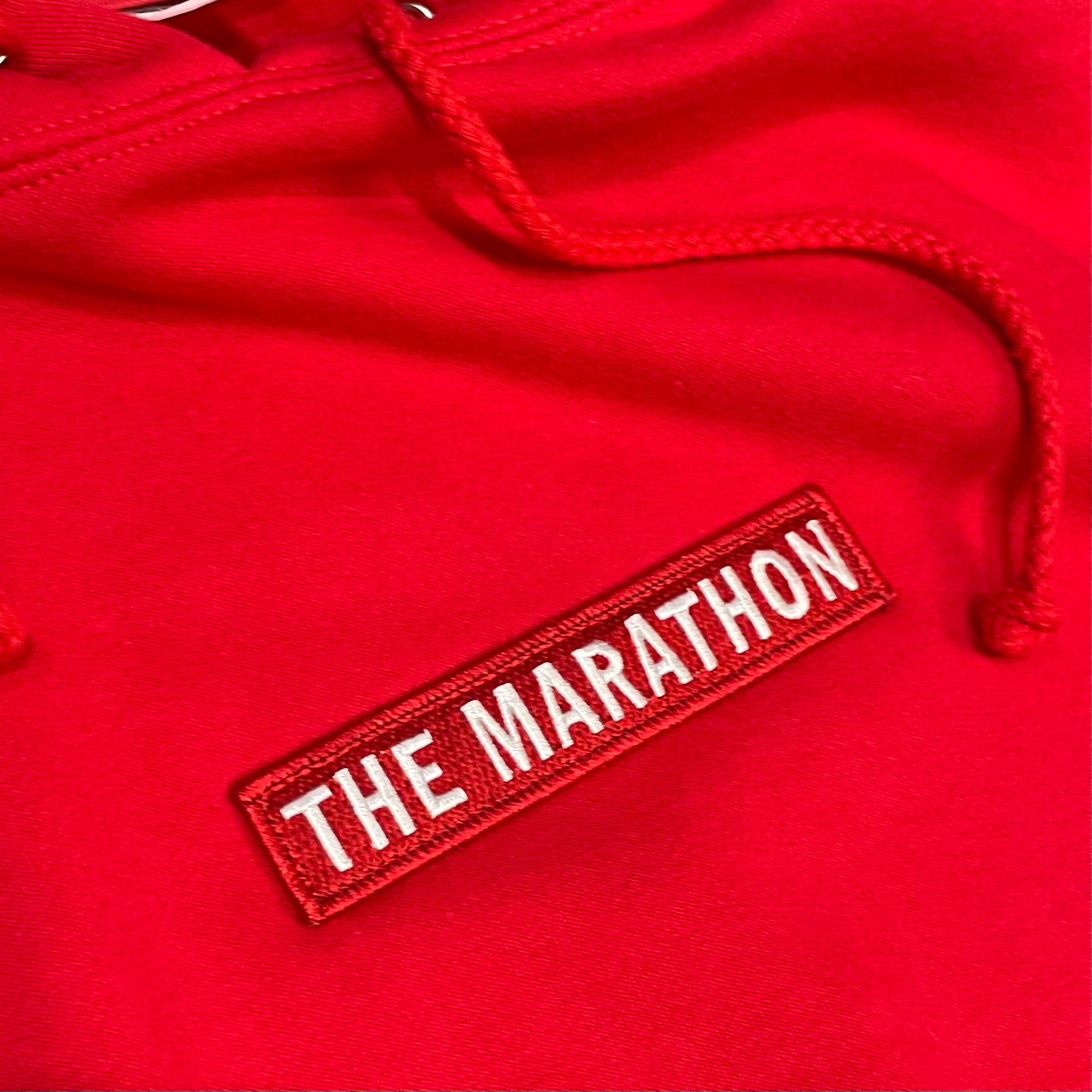 The Marathon Clothing Box Logo Hoodie Red