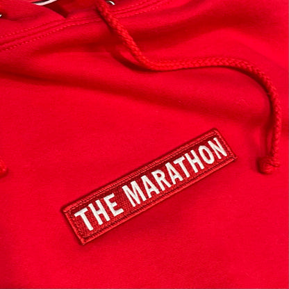 The Marathon Clothing Box Logo Hoodie Red