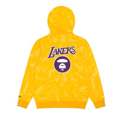 AAPE by A Bathing Ape x NBA Mitchell & Ness Lakers Hoodie Yellow