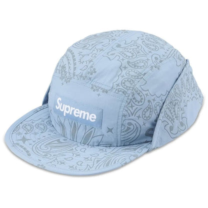 Supreme Reflective Bandana Sunshield Camp Cap Light Blue