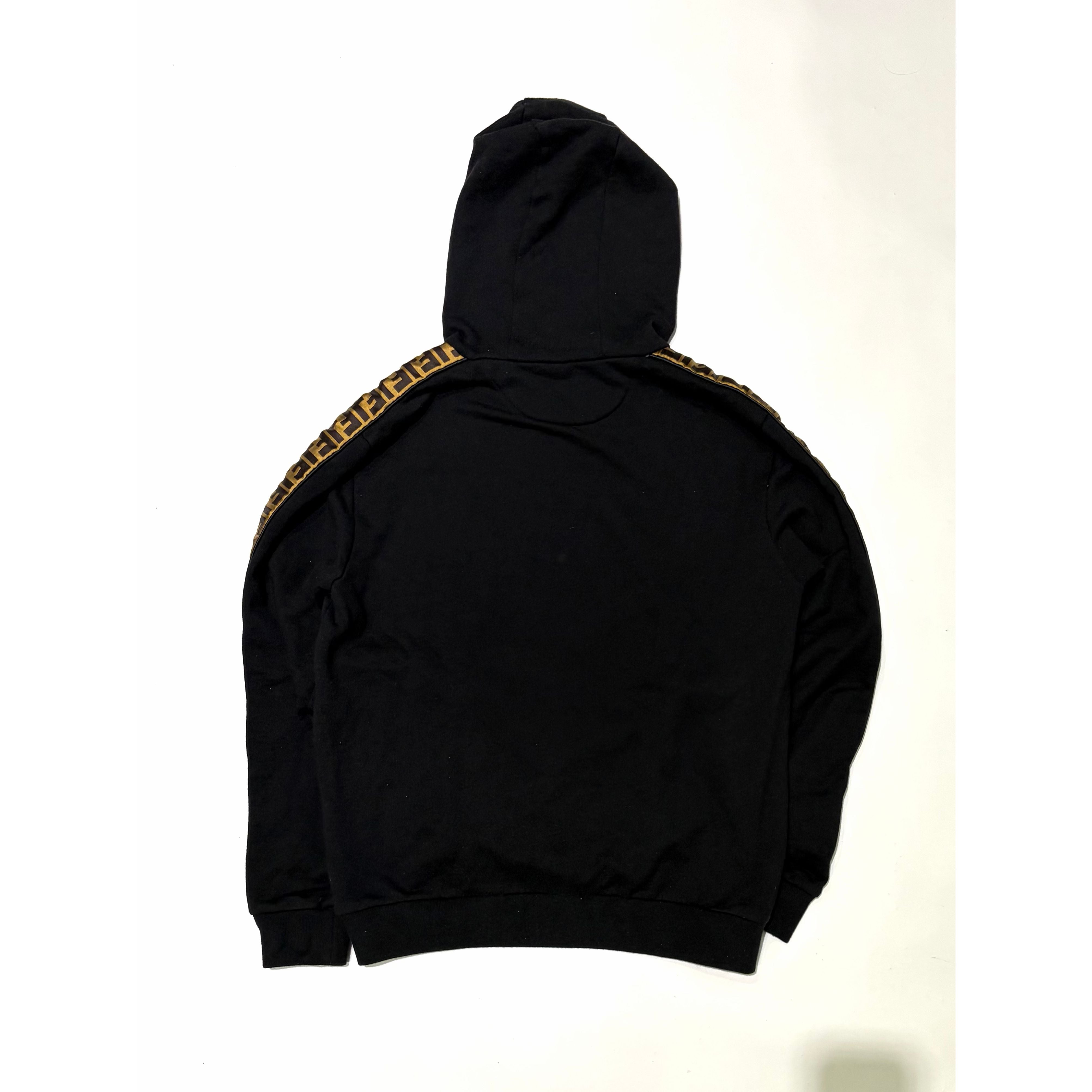 Fendi Tape Hoodie Black
