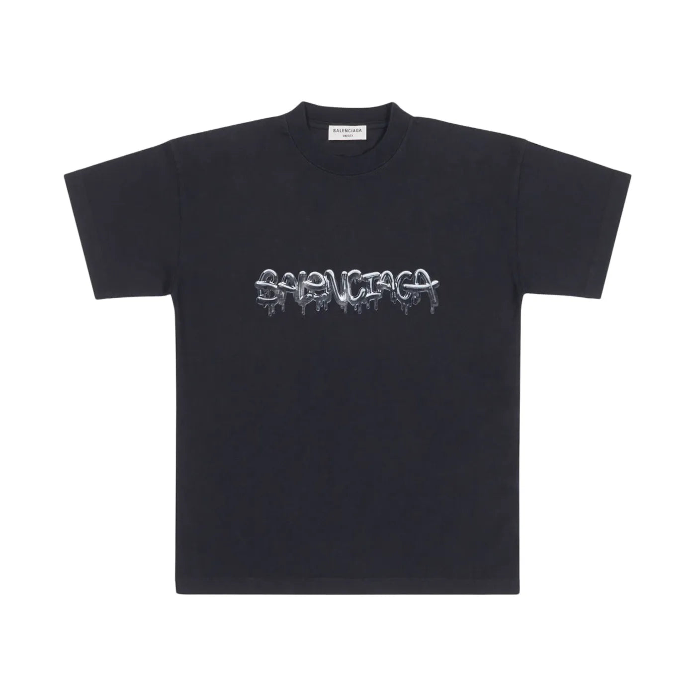 Balenciaga Women's Slime Medium Fit Vintage T-Shirt Black