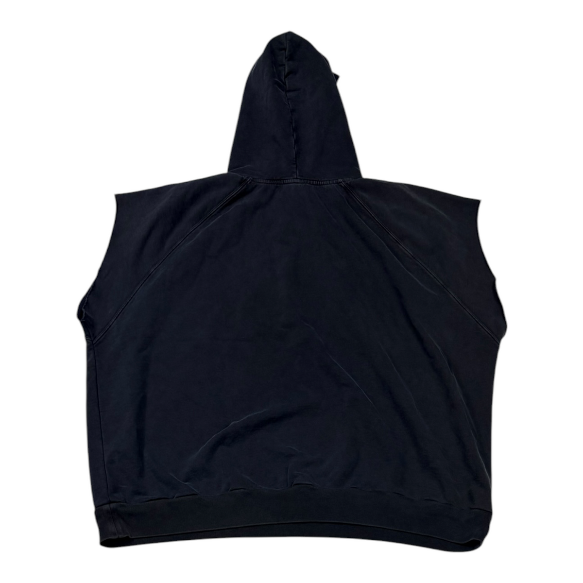 Balenciaga-Est. 1917 College Logo Oversized Sleeveless Hooded Sweatshirt Navy