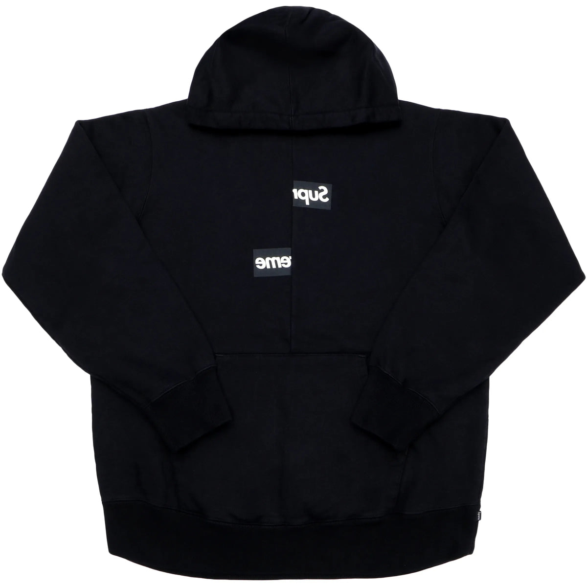 Supreme Comme des Garcons SHIRT Split Box Logo Hooded Sweatshirt Black