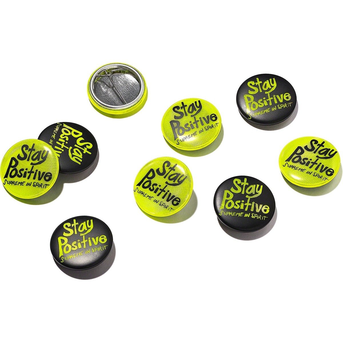 Supreme Stay Positive Button Yellow