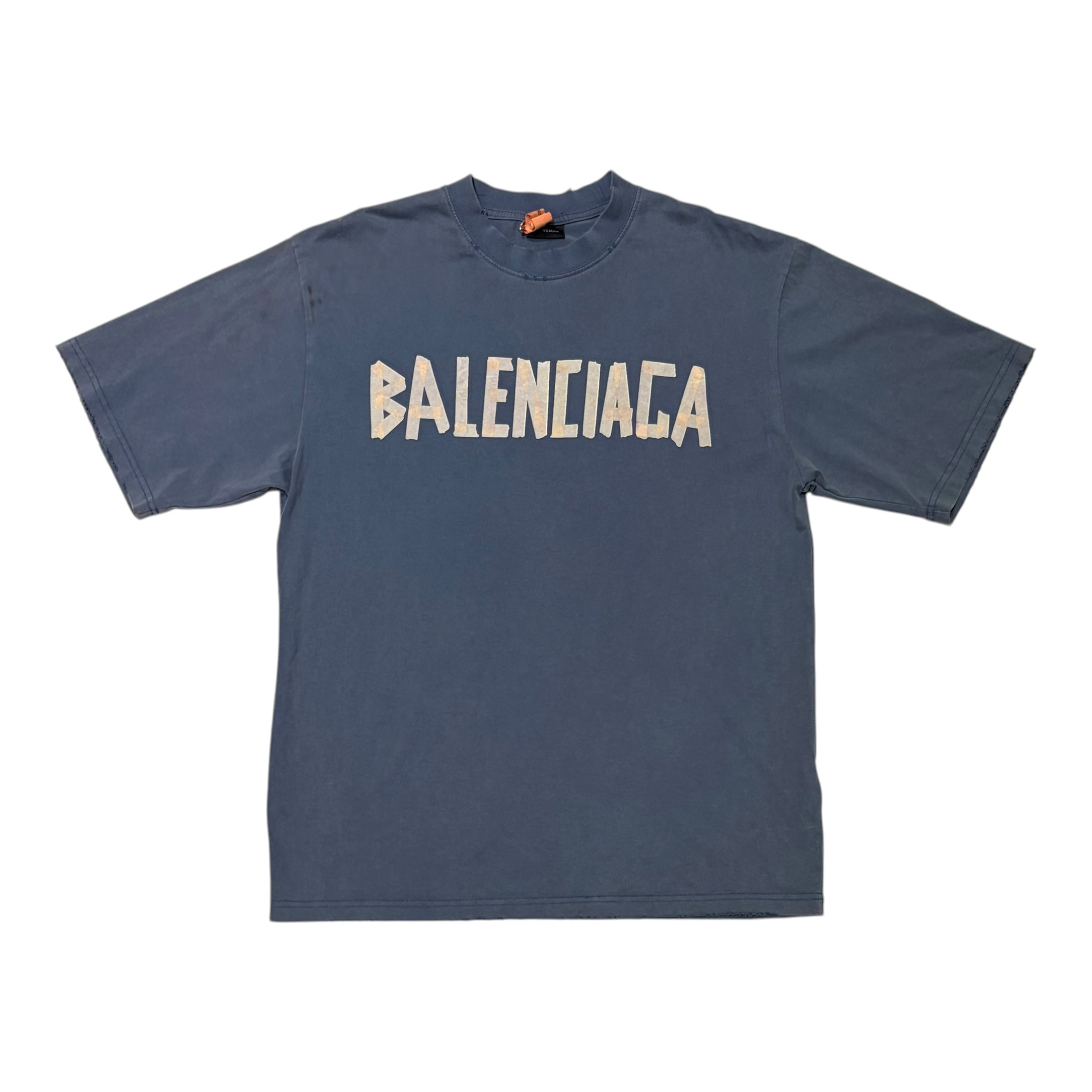 Balenciaga Tape Type Tee Blue
