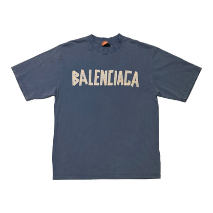 Balenciaga Tape Type Tee Blue