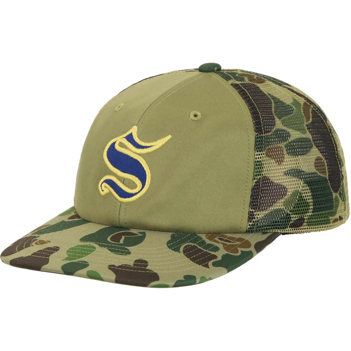 Supreme Contrast S Mesh Back 6-Panel Olive