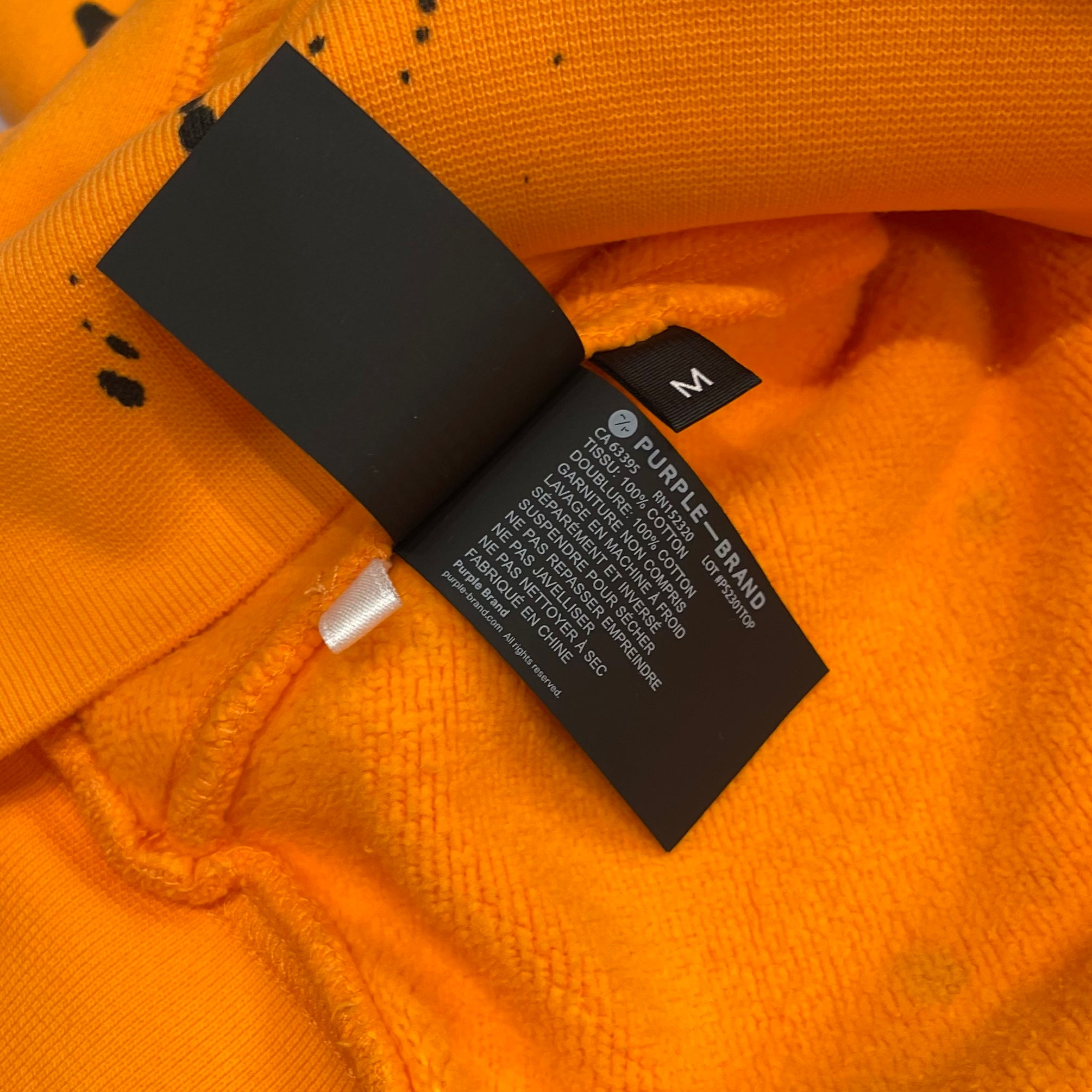 Purple Brand Paint Splatter Hoodie Orange