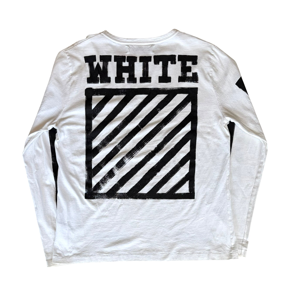 Off-White Diagonal LS Tee White