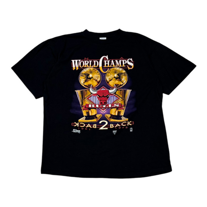 92' Chicago Bulls Back 2 Back Tee Black