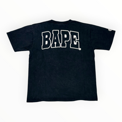 BAPE Camo Zipper Ape Head Tee Black