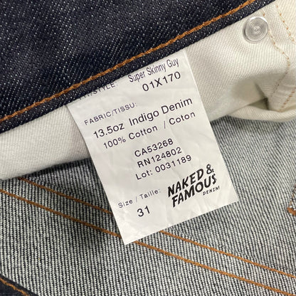 Naked & Famous Super Sklnny Guy Indigo Denim