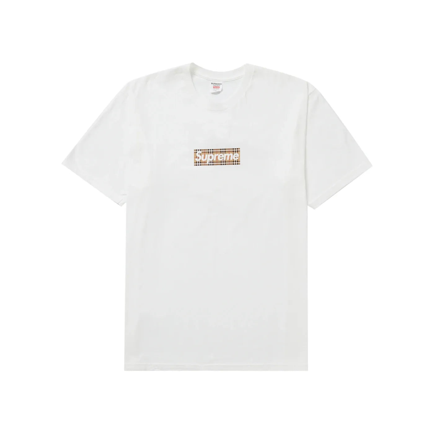 Supreme Burberry Box Logo Tee White