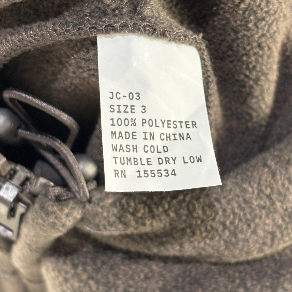 Yeezy x Gap Polar Fleece Zip Up Black Coffee