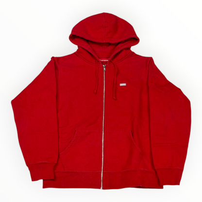 Supreme Reflective Small Box Zip Up Sweatshirt Red