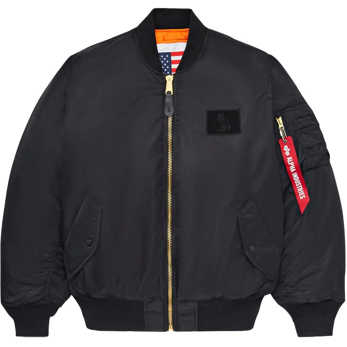 OVO x Alpha Industries x Hot Boys MA-1 Bomber Jacket Black