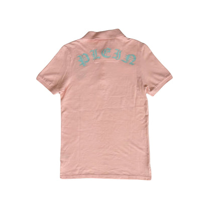 Philipp Plein Skull Old English Polo Pink