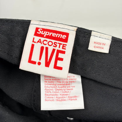 Supreme LACOSTE Twill 6-Panel Black