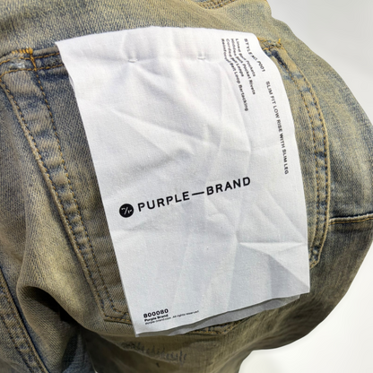 Purple Brand Industrial Worn Dirty Mid Jeans Indigo