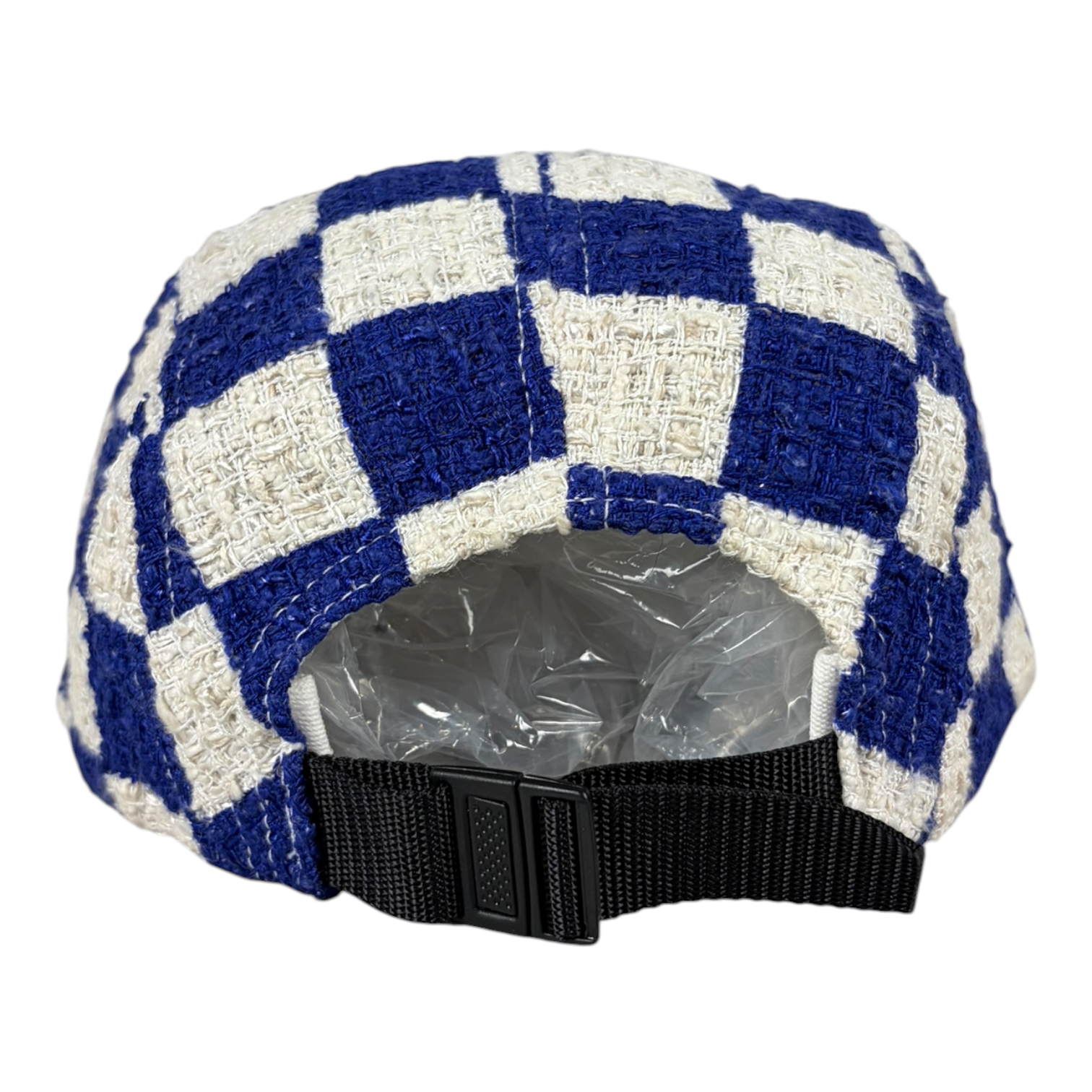 Supreme Checkerboard Boucle Camp Cap Royal