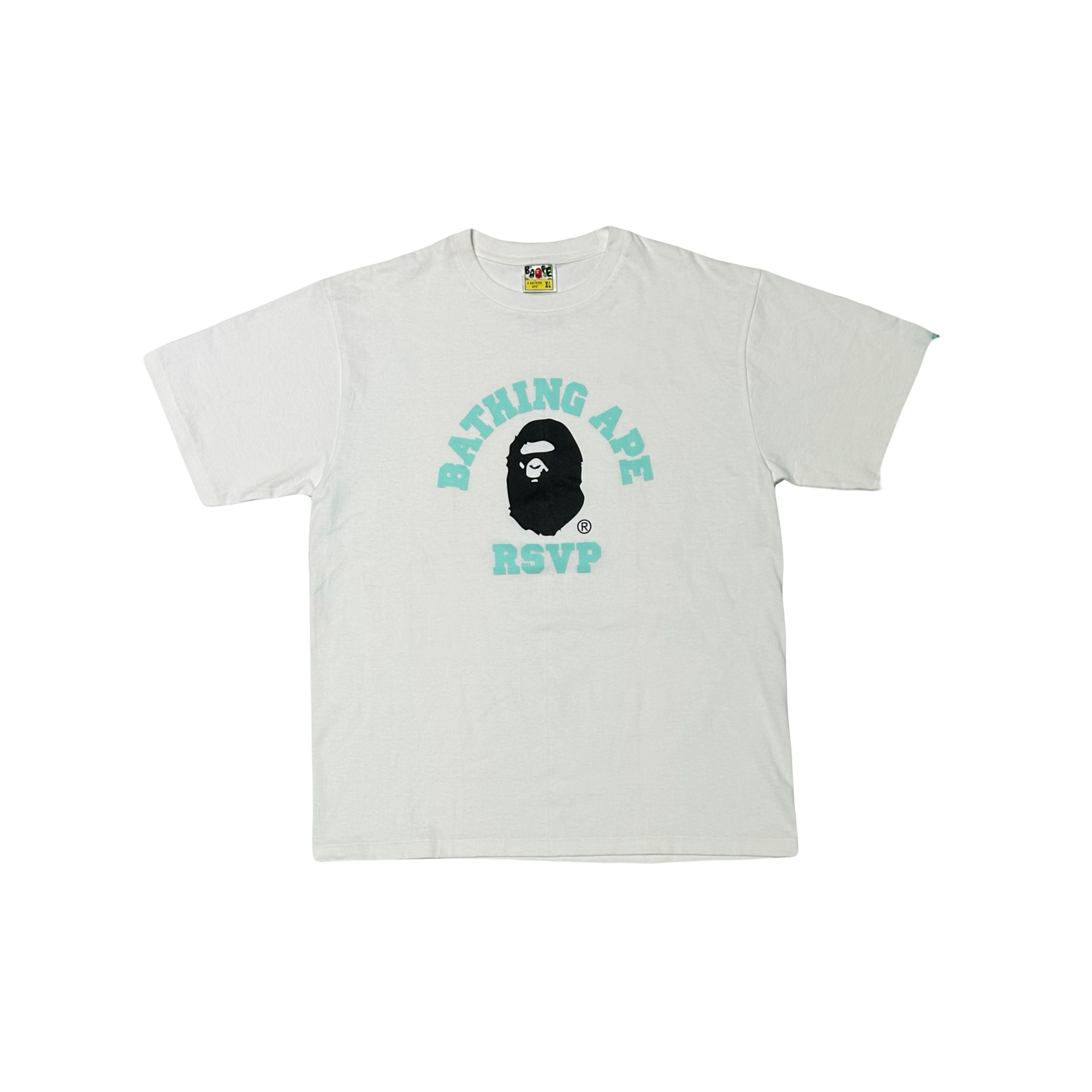 BAPE x RSVP College Tee White