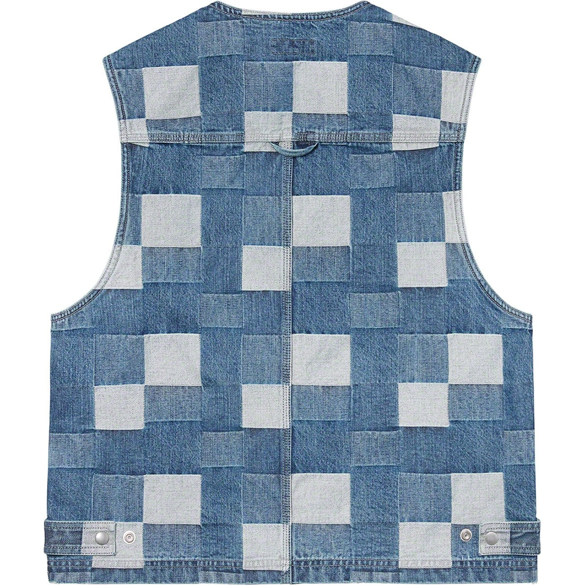 Supreme Patched Denim Vest Blue