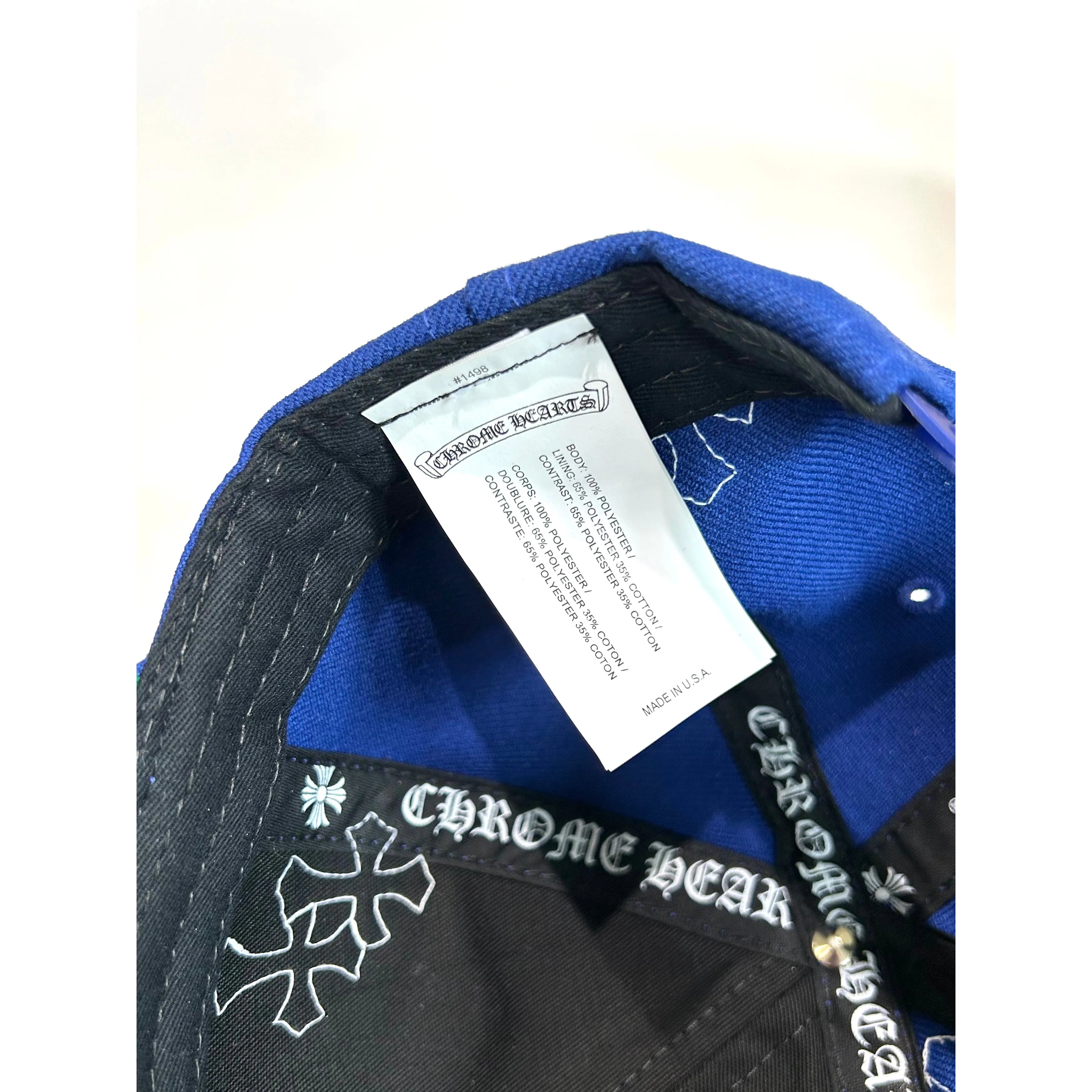 Chrome Hearts Cross Patch Baseball Hat Blue