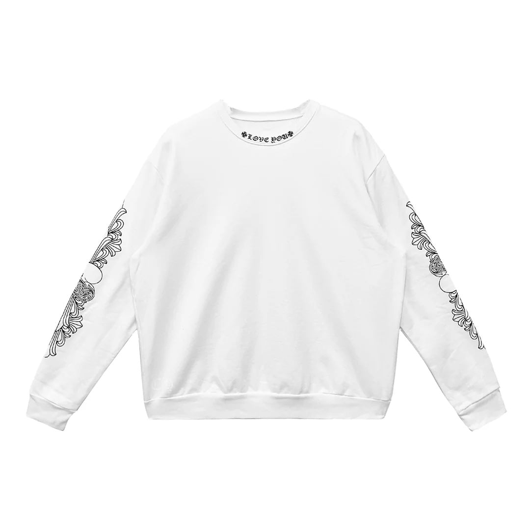 Chrome Hearts Love You Crewneck Sweatshirt White