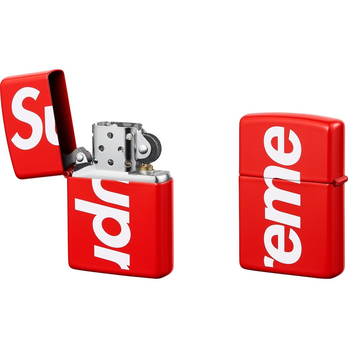 Supreme Logo Zippo Red