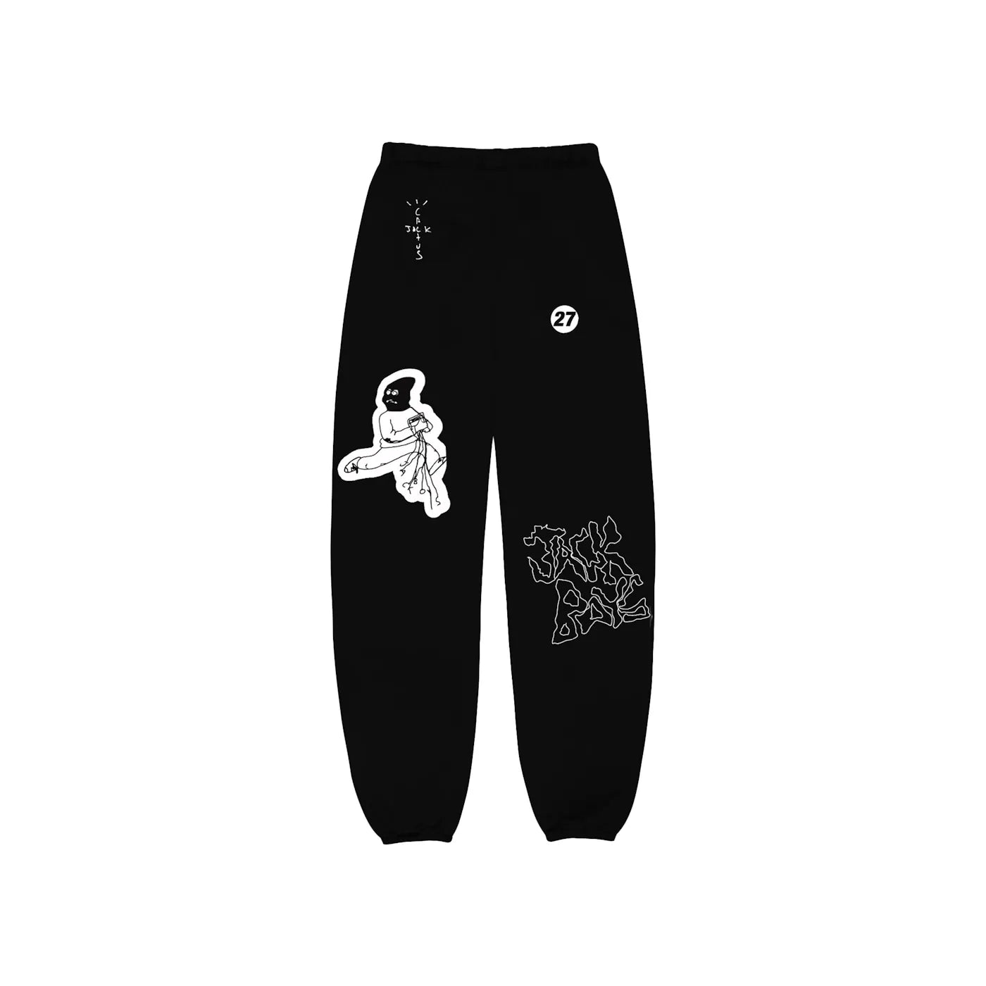 Travis Scott JACKBOYS Mask On Sweatpants Black