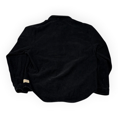 Stussy Wide Wale Corduroy Zip Up Black