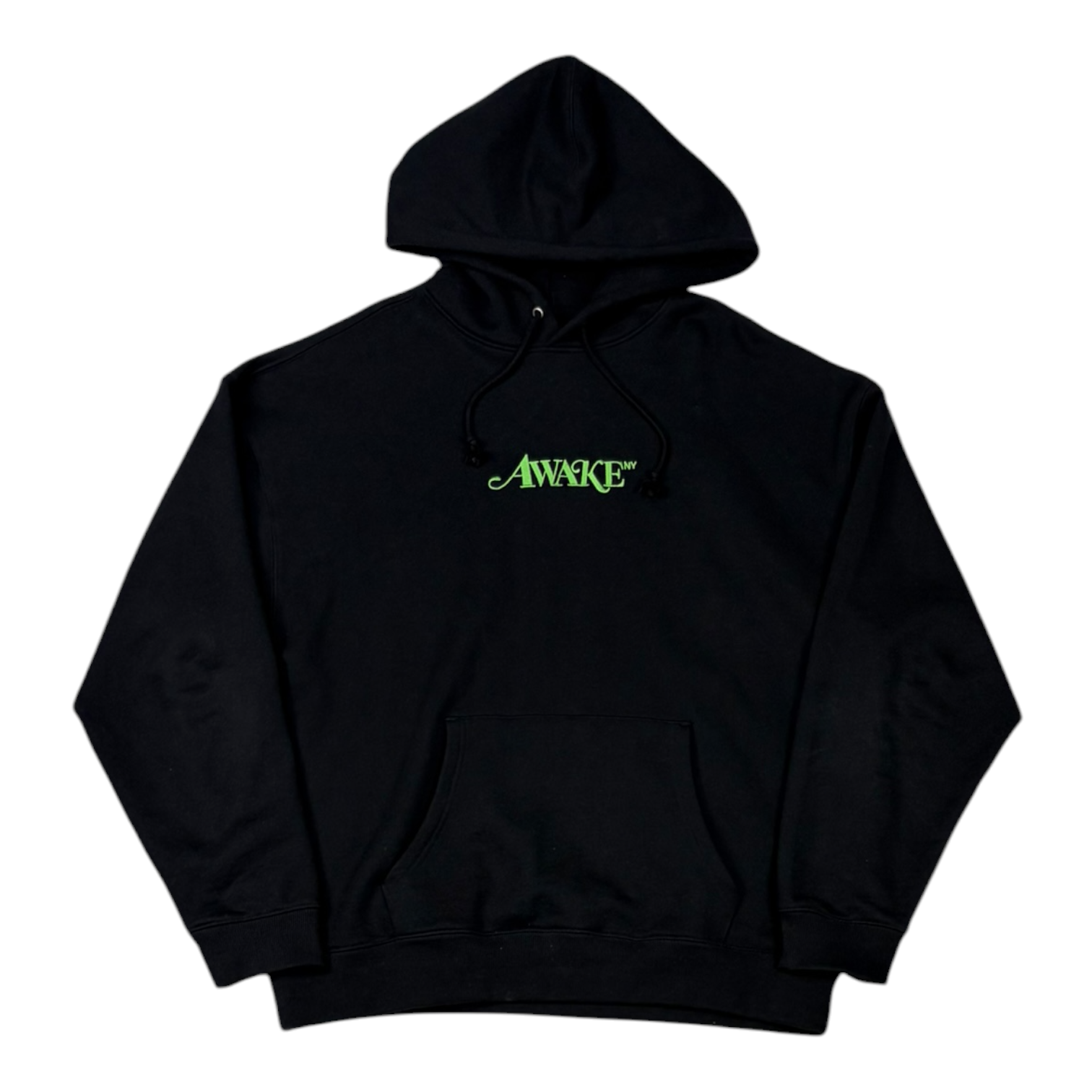 Awake NY Logo Embroidered Hoodie Black/Green
