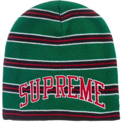 Supreme New Era Stripe Beanie Green