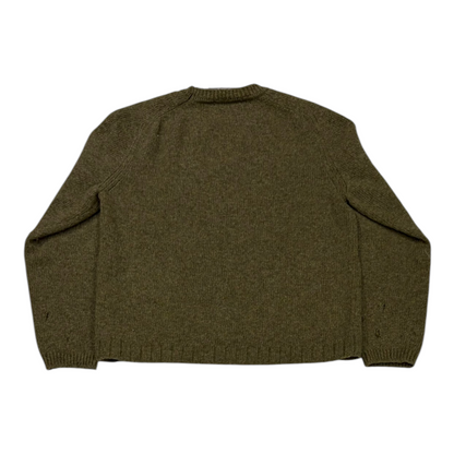 Gucci Distressed Wool Crewneck Sweater Green