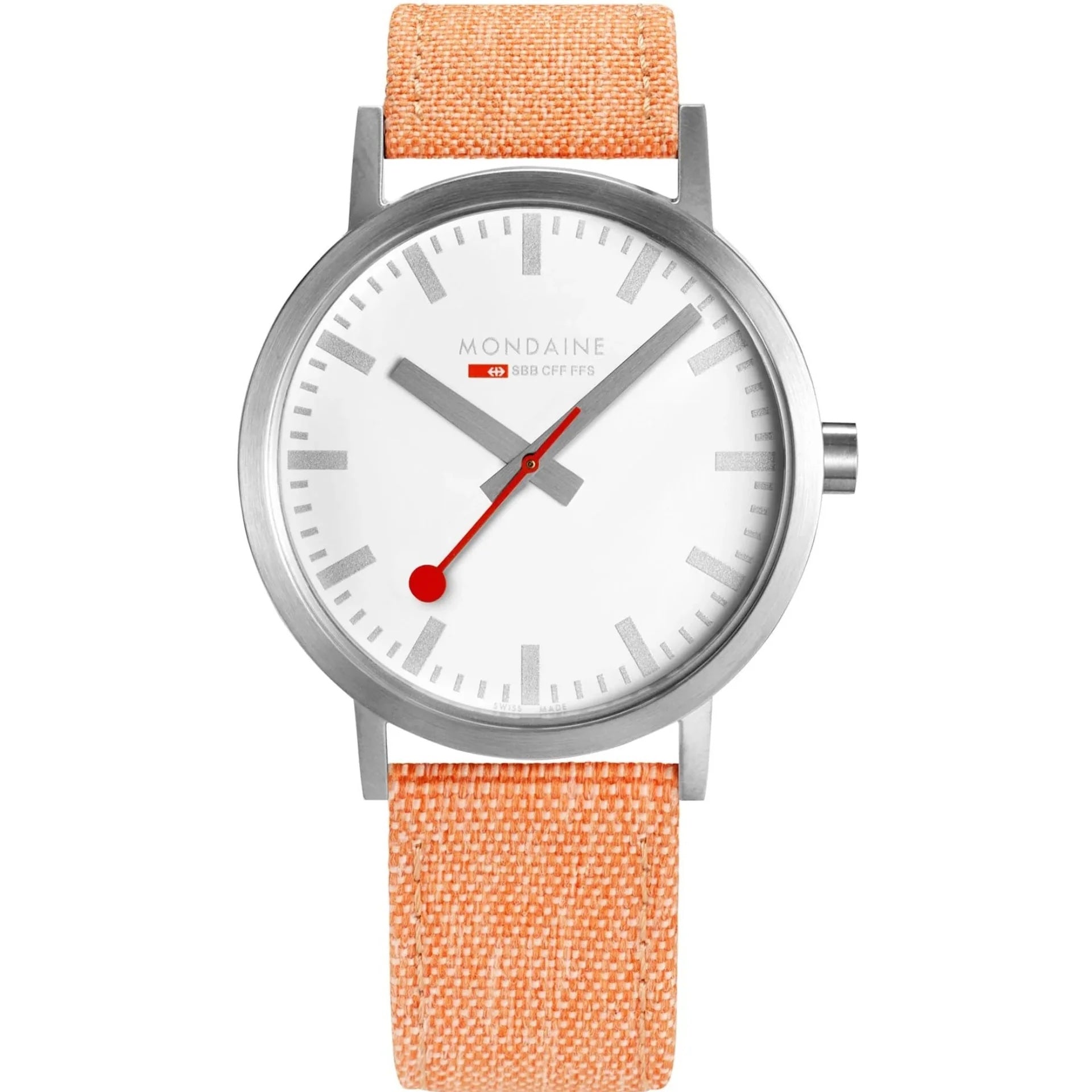 MONDAINE Swiss White Dial Railways Classic 40mm