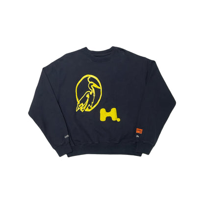 Heron Preston Spray Crewneck Navy