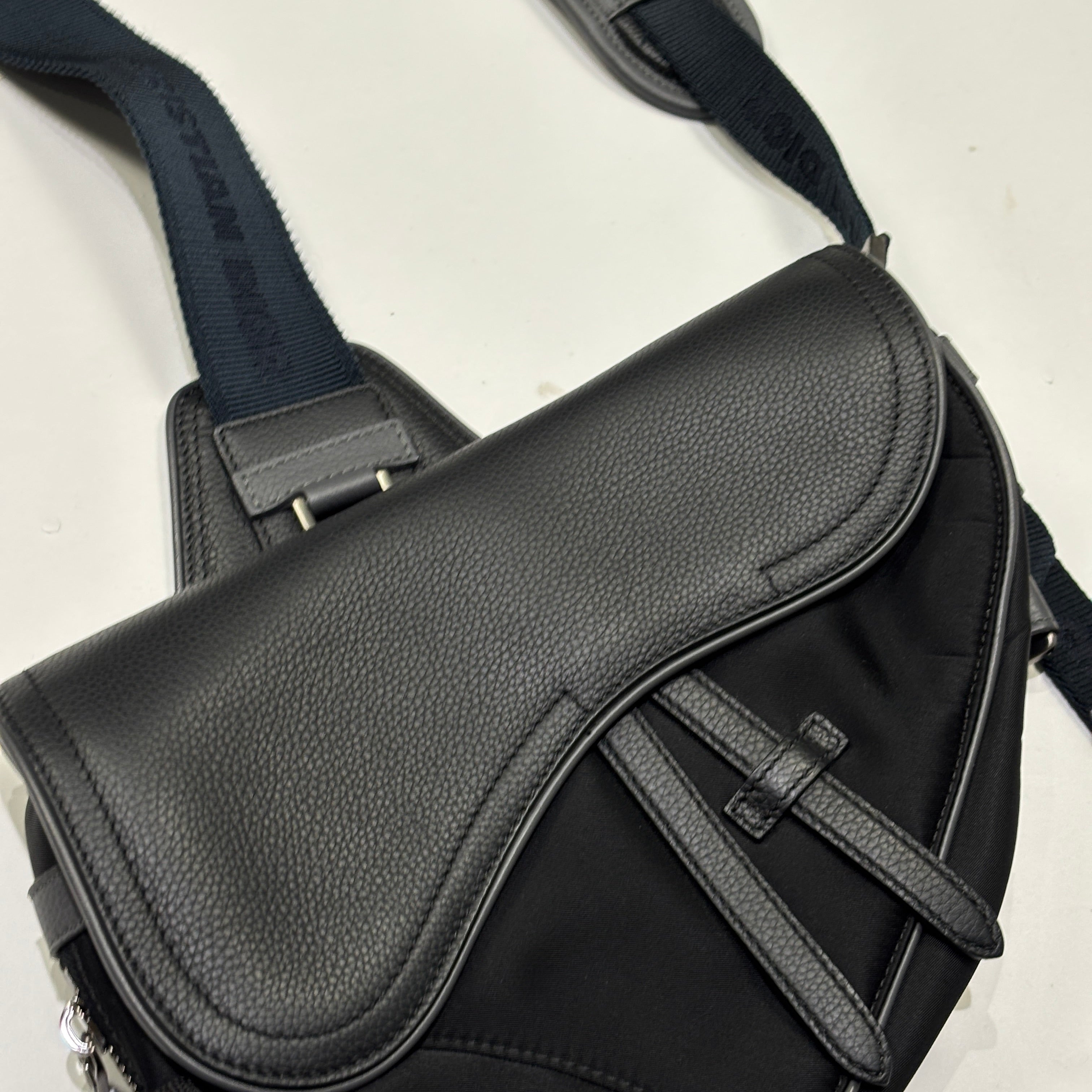 Dior x Sacai Saddle Bag Black