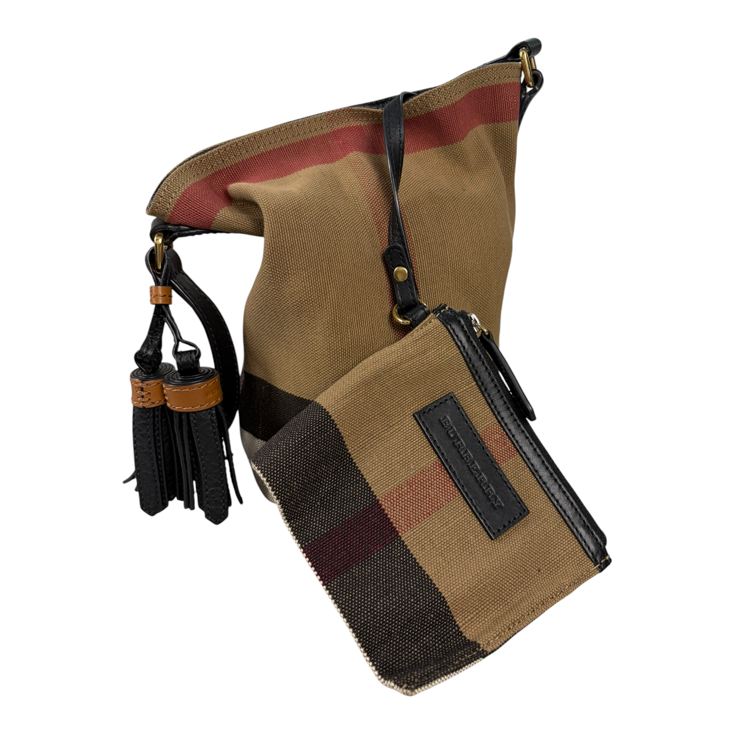 Burberry  Ashby Check Bucket Bag