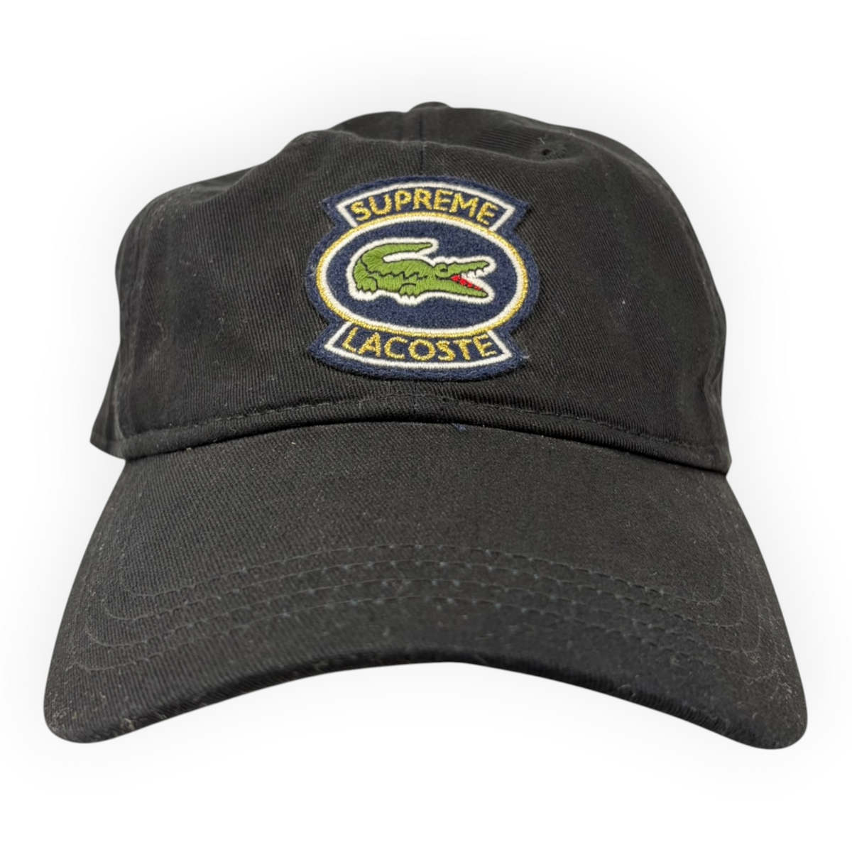 Supreme LACOSTE Twill 6-Panel Black