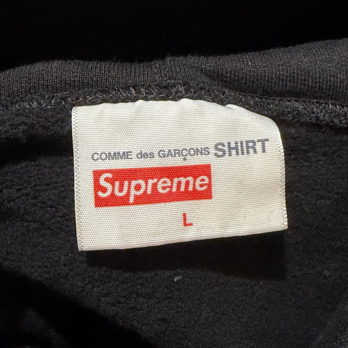 Supreme Comme des Garcons SHIRT Split Box Logo Hooded Sweatshirt Black
