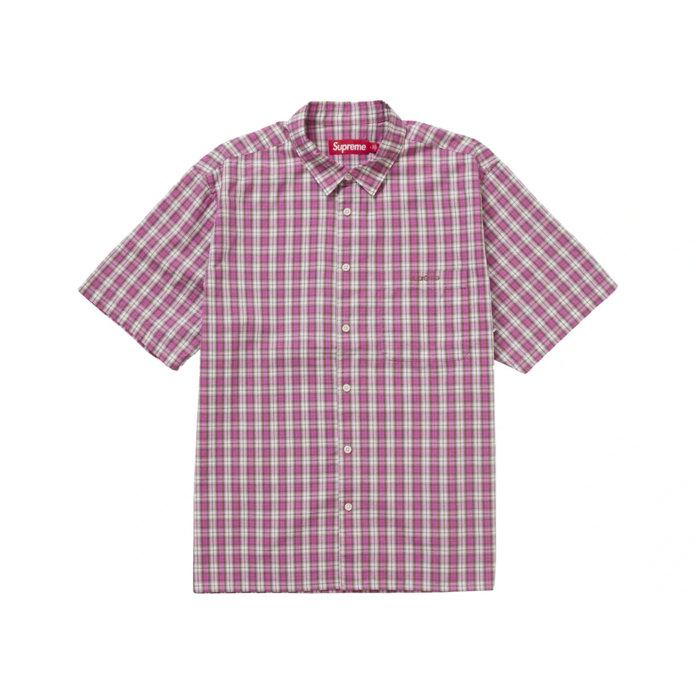 Supreme Mini Plaid S/S Shirt Pink