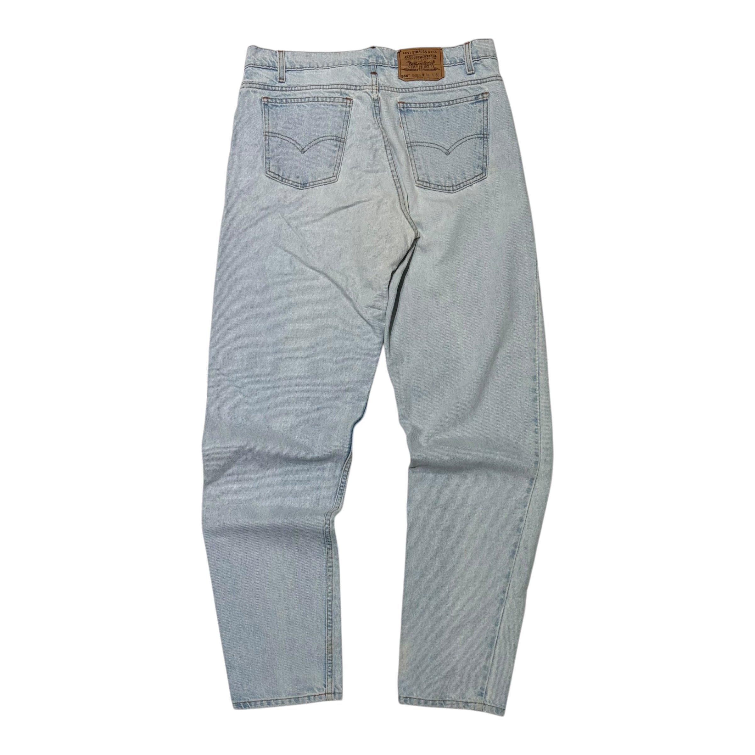 1990's Levi's 550 Orange Tab Jeans Light Wash