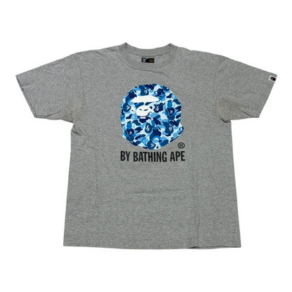BAPE x Kaws Blue ABC Bendy Camo Bathing Ape Tee Grey