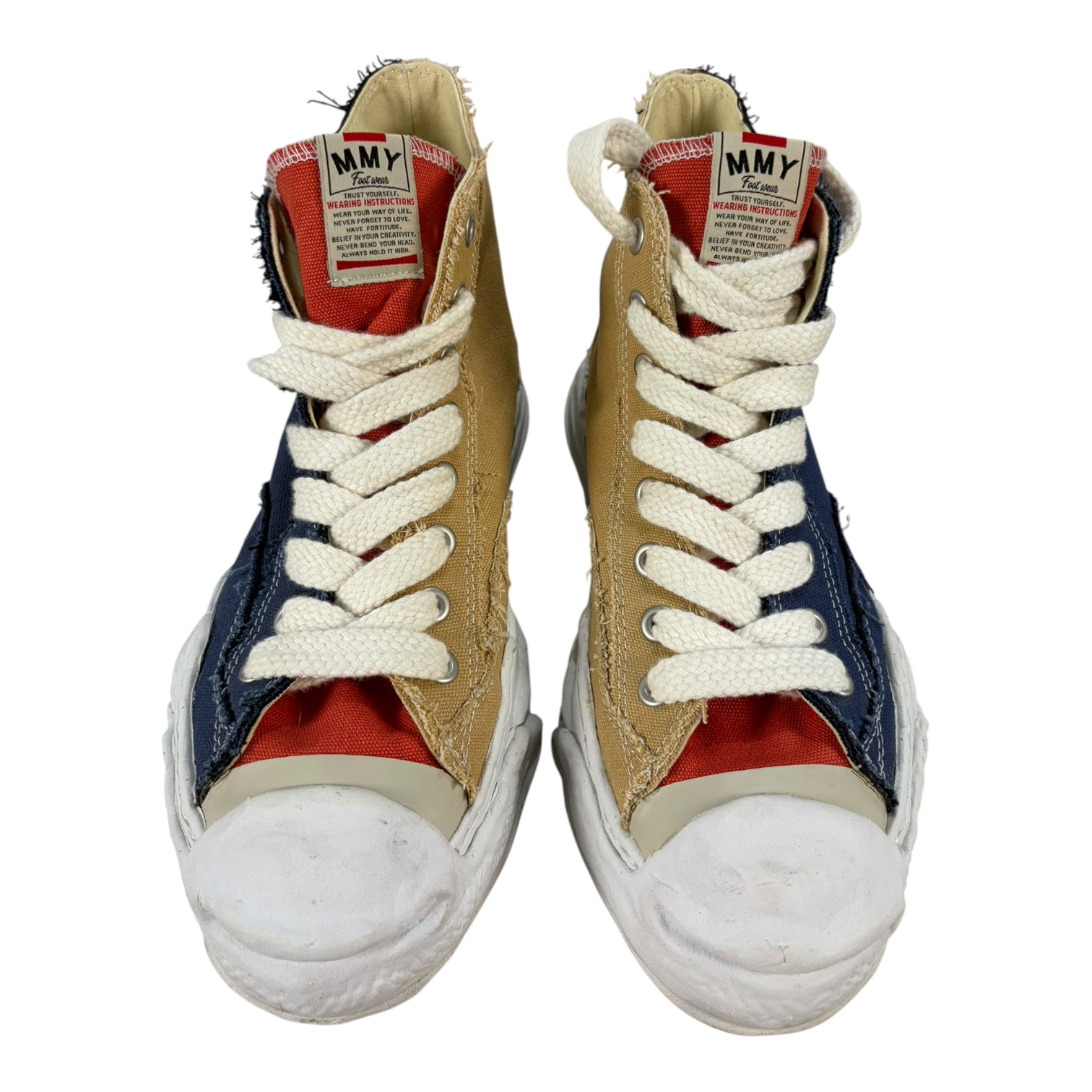Maison Mihara Yasuhiro Original Sole Toe Cap Hi Sneaker Navy/Beige