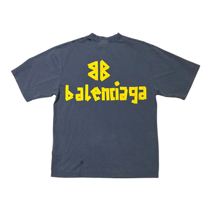 Balenciaga Tape Type Tee Blue
